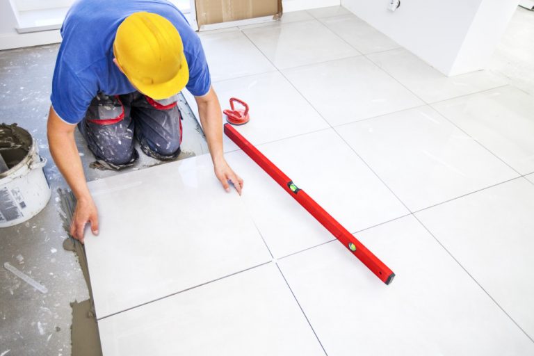 putting tiles in newly constructed homes